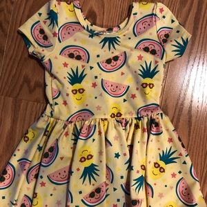 EUC Dot Dot Smile Fruit cap sleeve dress